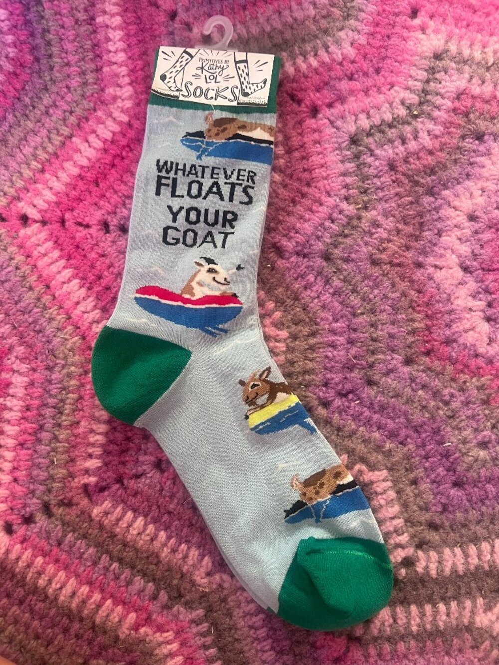 NWT Primitives by Kathy Whatever Floats Your Goat Socks